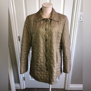 Coach Lightweight Embroidered "C" Logo Quilted Coat